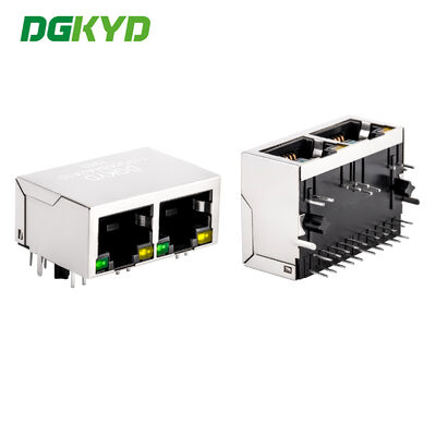 RJ45 Connector Modular Jack với bộ lọc mạ vàng 6u và cổng TAB-Down cho Gigabit Ethernet