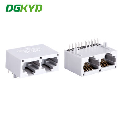 RJ45 kết nối với Gigabit tích hợp biến áp vàng 6u góc phải PCB Mount