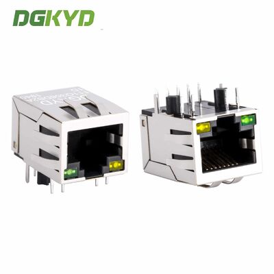 Cổng duy nhất Gigabit Filter Shielded RJ45 Connector với Magnetics tích hợp RJ45 Jack cho lắp PCB