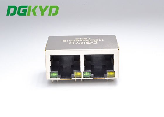 Đầu nối biến áp Modular Vỏ nhựa màu đen 1000M 2 cổng RJ45